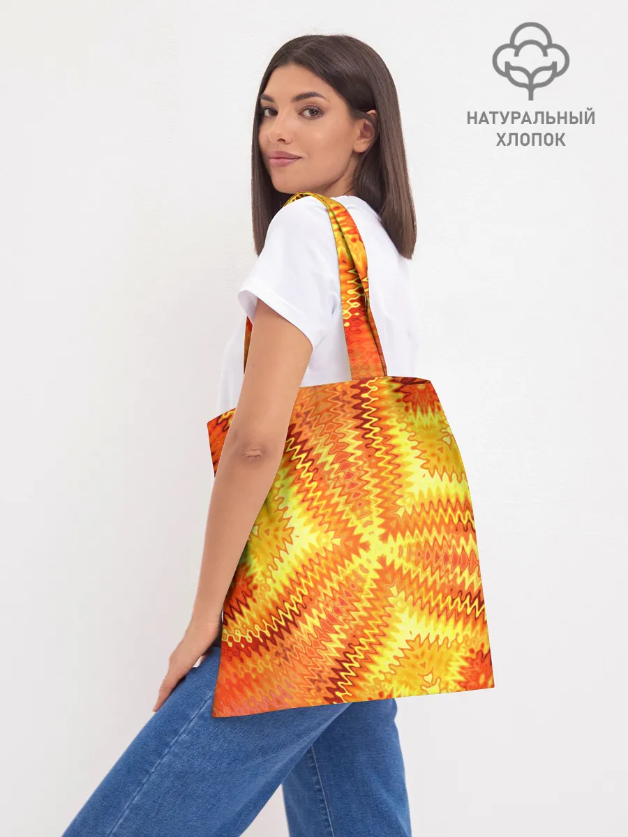 Шоппер база / Желто-оранжевая абстракция