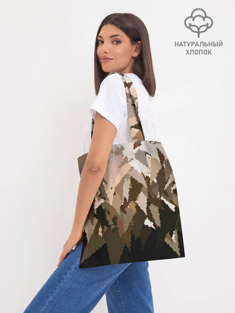Шоппер база / Бежево-коричневая мозаика