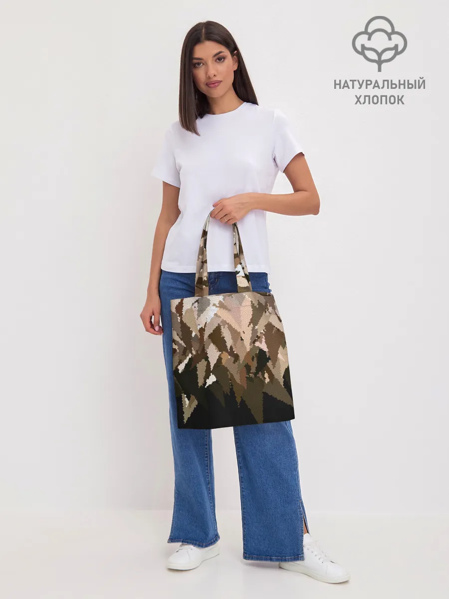 Шоппер база / Бежево-коричневая мозаика