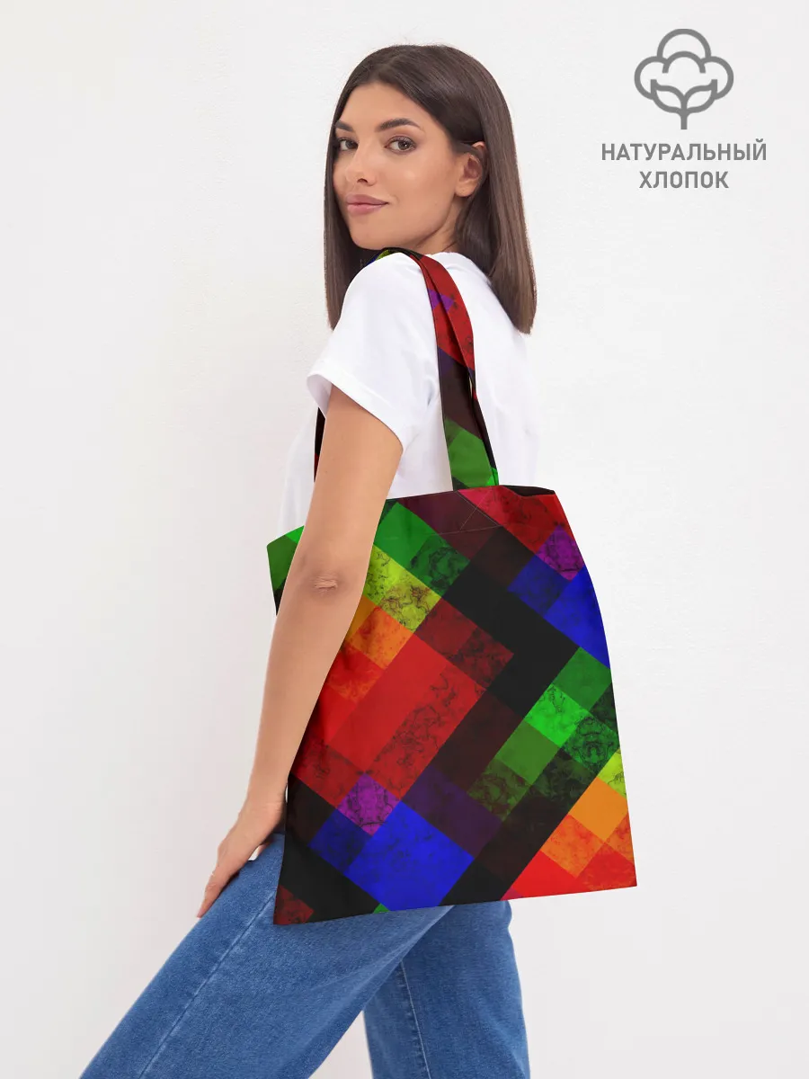 Шоппер база / Яркий геометрический узор