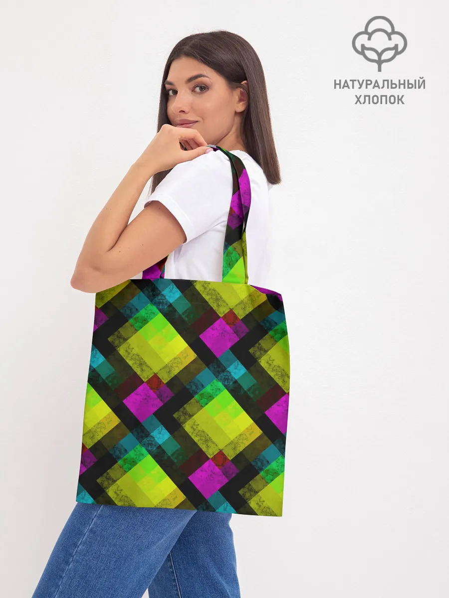 Шоппер база / Абстрактный разноцветный узор