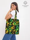Шоппер база / Абстрактный желто-зеленый узор