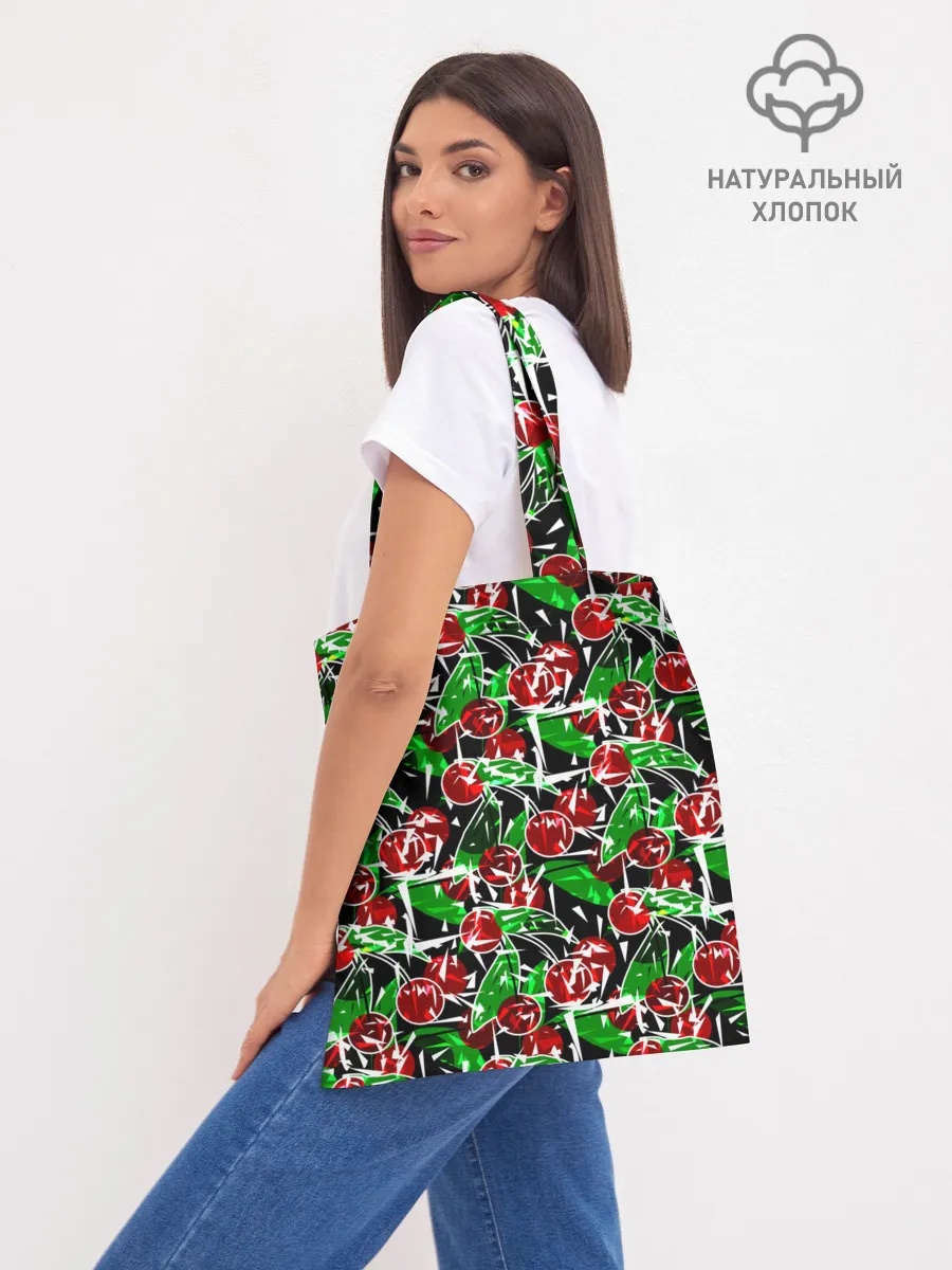 Шоппер база / Абстрактный узор спелая вишня