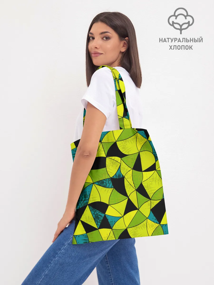Шоппер база / Гранжевый яркий зеленый