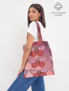 Шоппер база / Розовый принт с бабочками