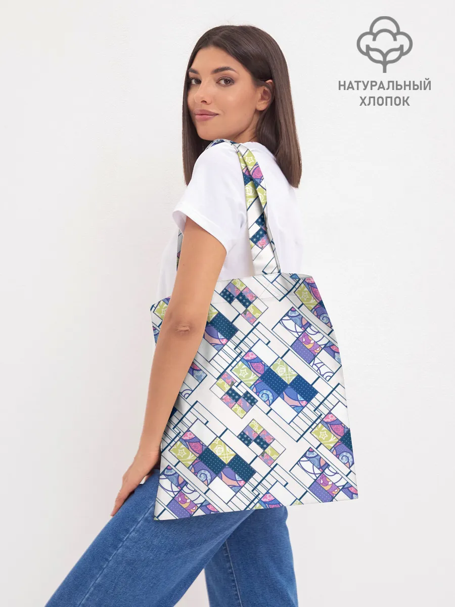 Шоппер база / Этнический узор пэчворк