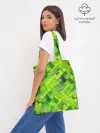 Шоппер база / Ярко-зеленый абстрактный узор