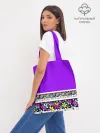 Шоппер база / Яркий фиолетовый цветочный