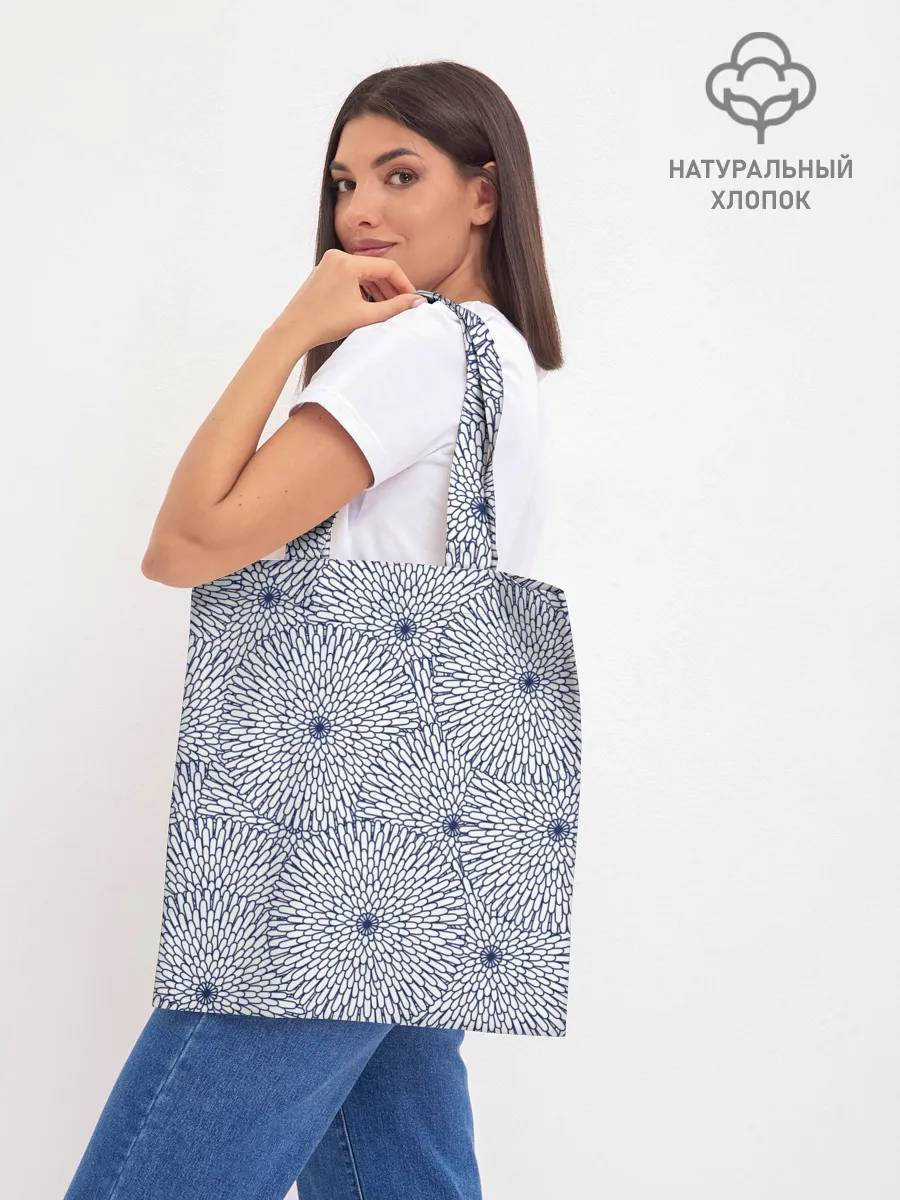 Шоппер база / БЕЛЫЕ ХРИЗАНТЕМЫ | ПАТТЕРН