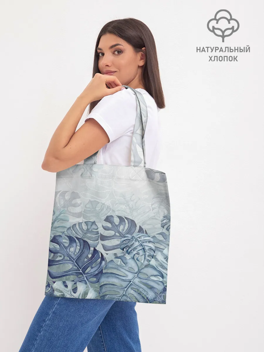 Шоппер база / Синие листья
