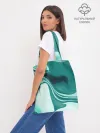Шоппер база / красочный зелёный развод