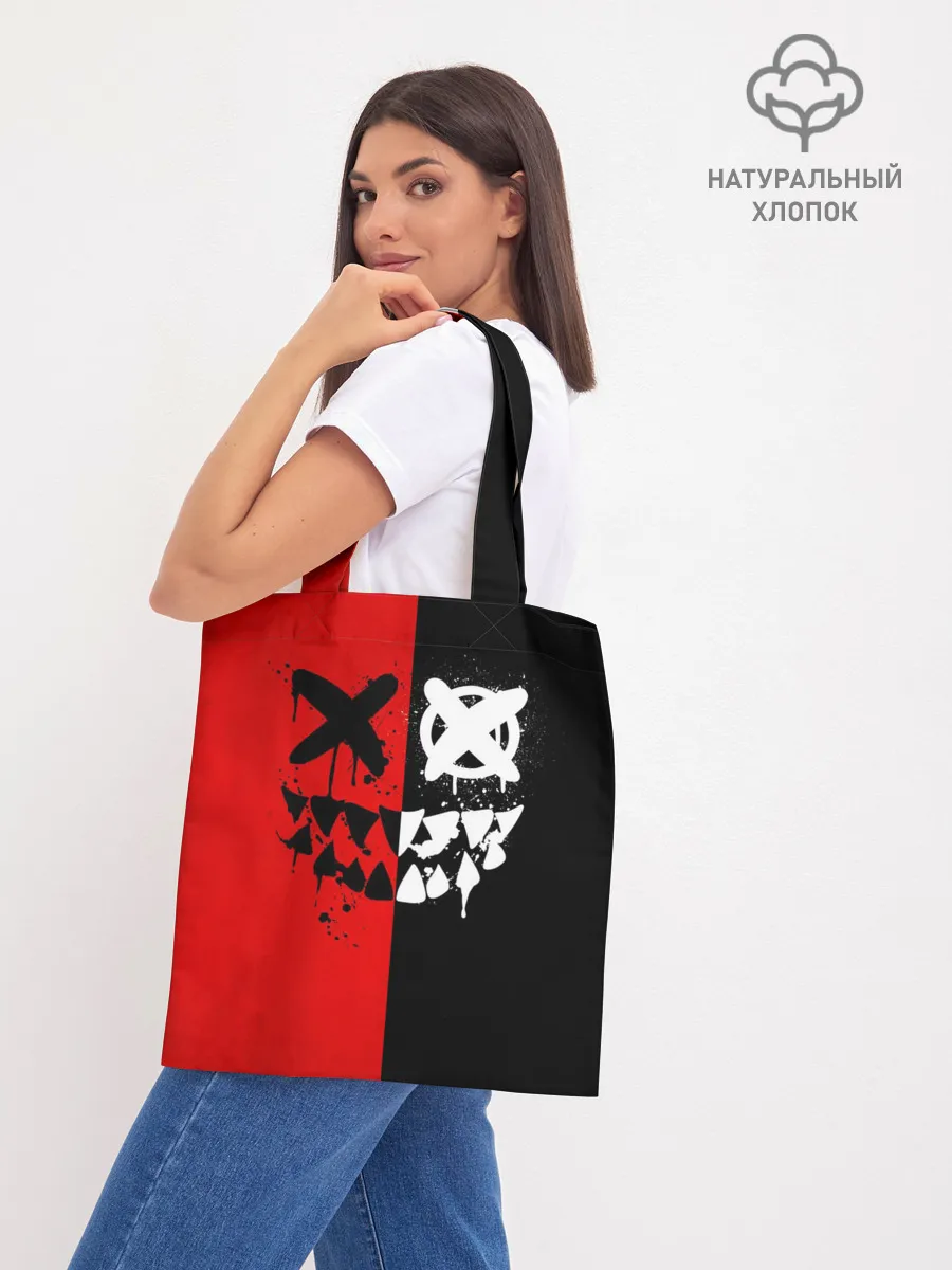 Шоппер база / Smail Black and red