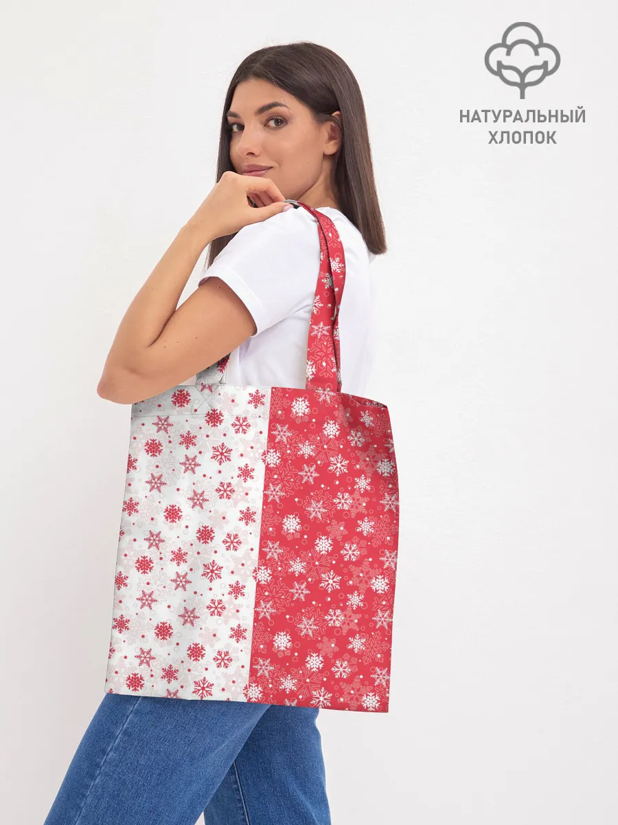 Шоппер база / Снежинки - новогодние узоры