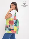 Шоппер база / Желто-зеленый тай-дай