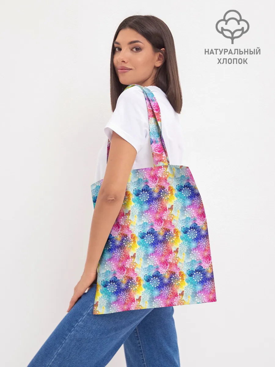 Шоппер база / Радужные Снежные Узоры