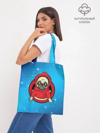 Шоппер база / Мопс в толстовке