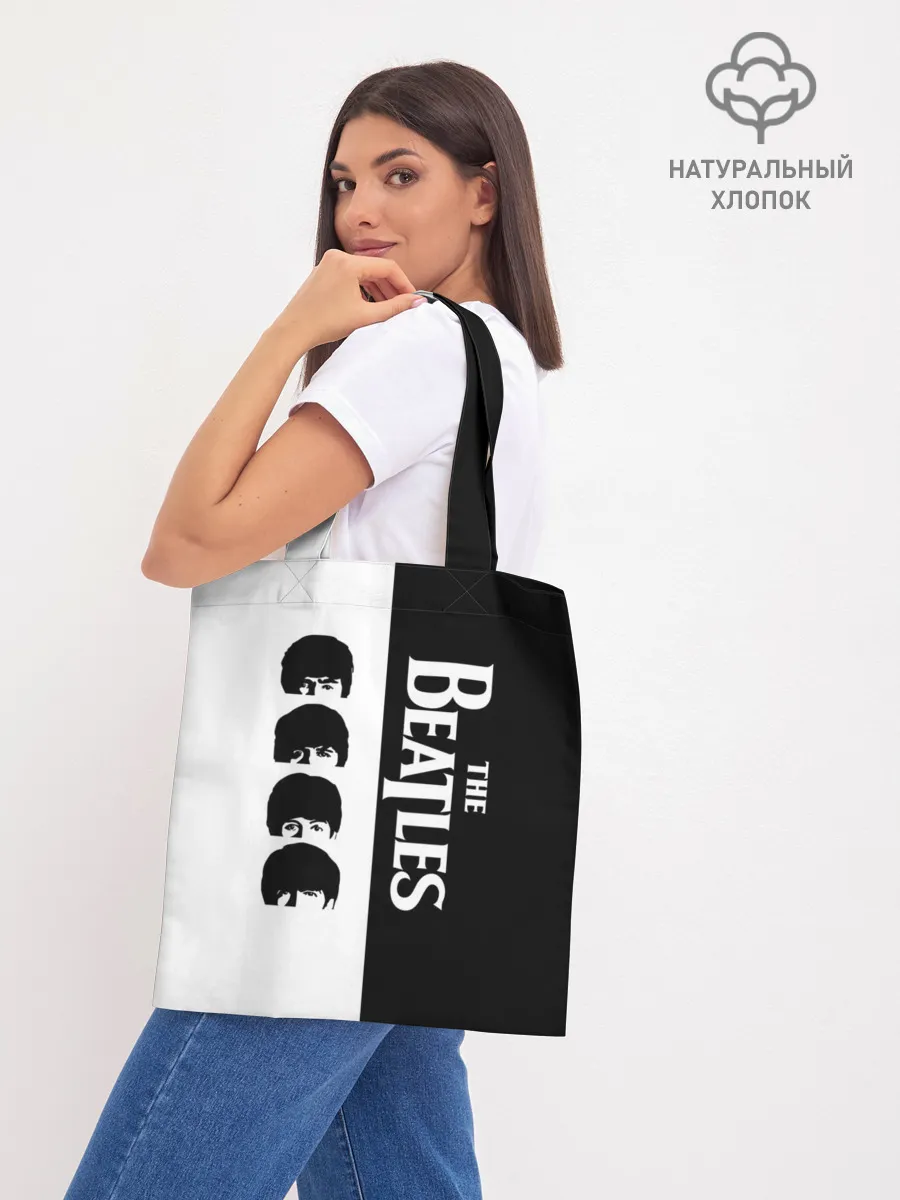 Шоппер база / The Beatles черно - белый партер