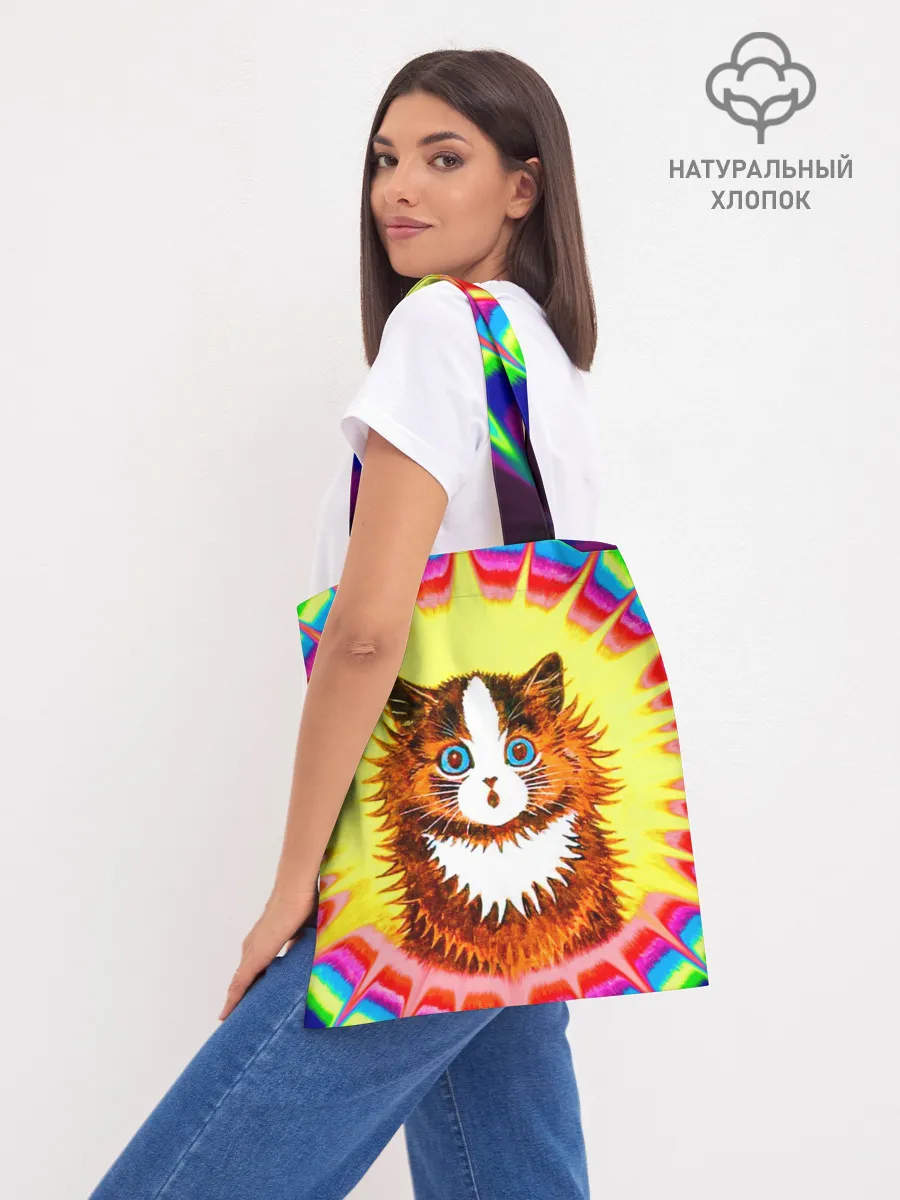 Шоппер база / Psychedelic Rainbow Cat