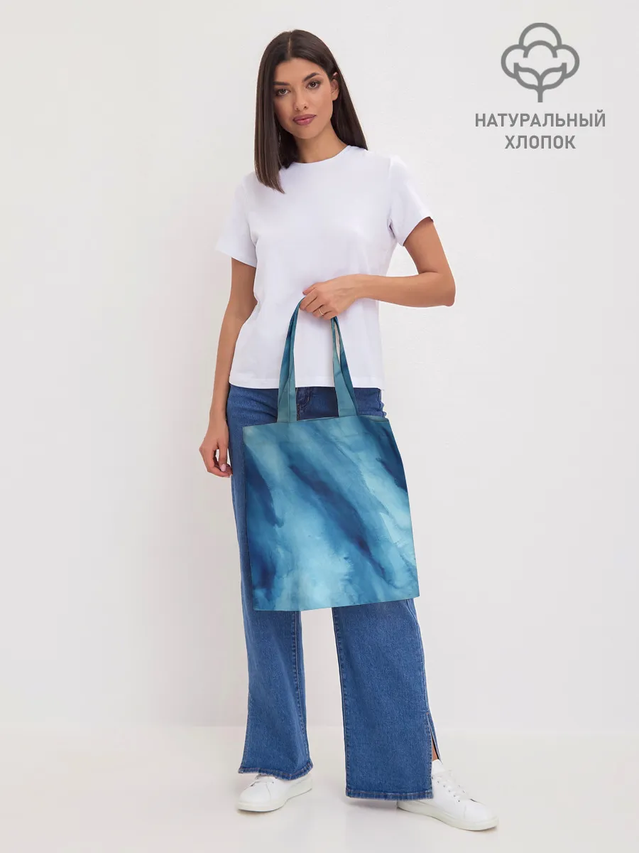 Шоппер база / Голубой мрамор
