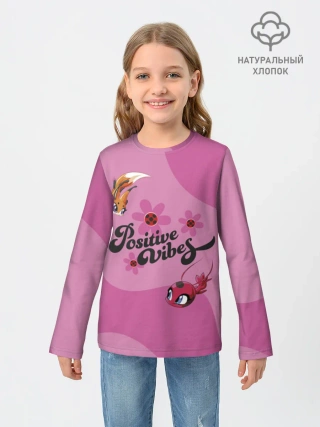 Детский лонгслив хлопок / Леди Баг позитив