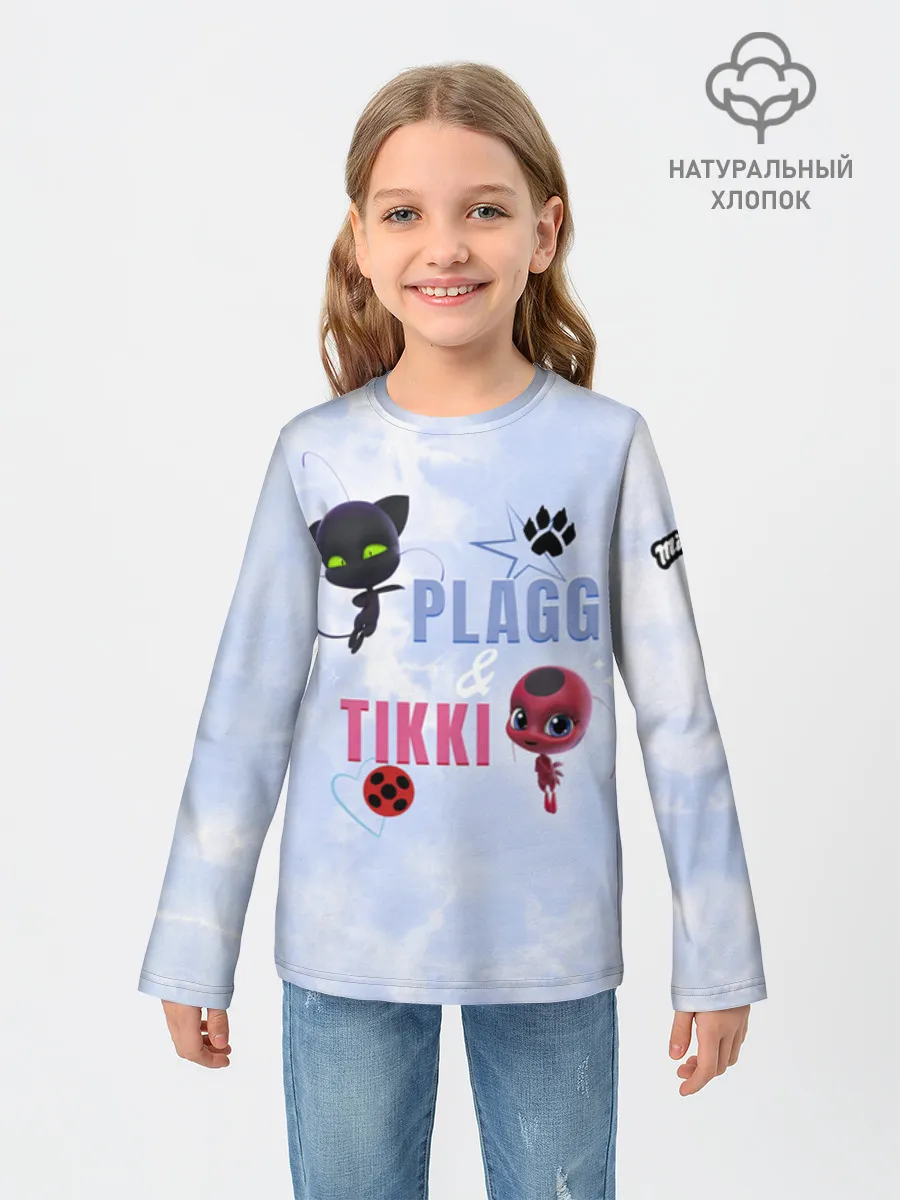 Детский лонгслив хлопок / Плаг и Тикки