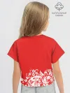 Футболка для девочки укороченная оверсайз хлопок / RusSkazka