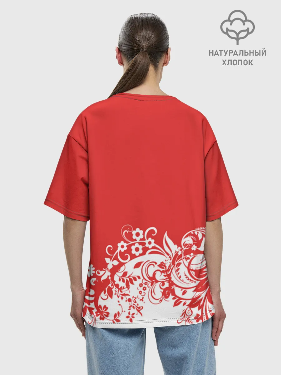 Женская футболка оверсайз хлопок / RusSkazka