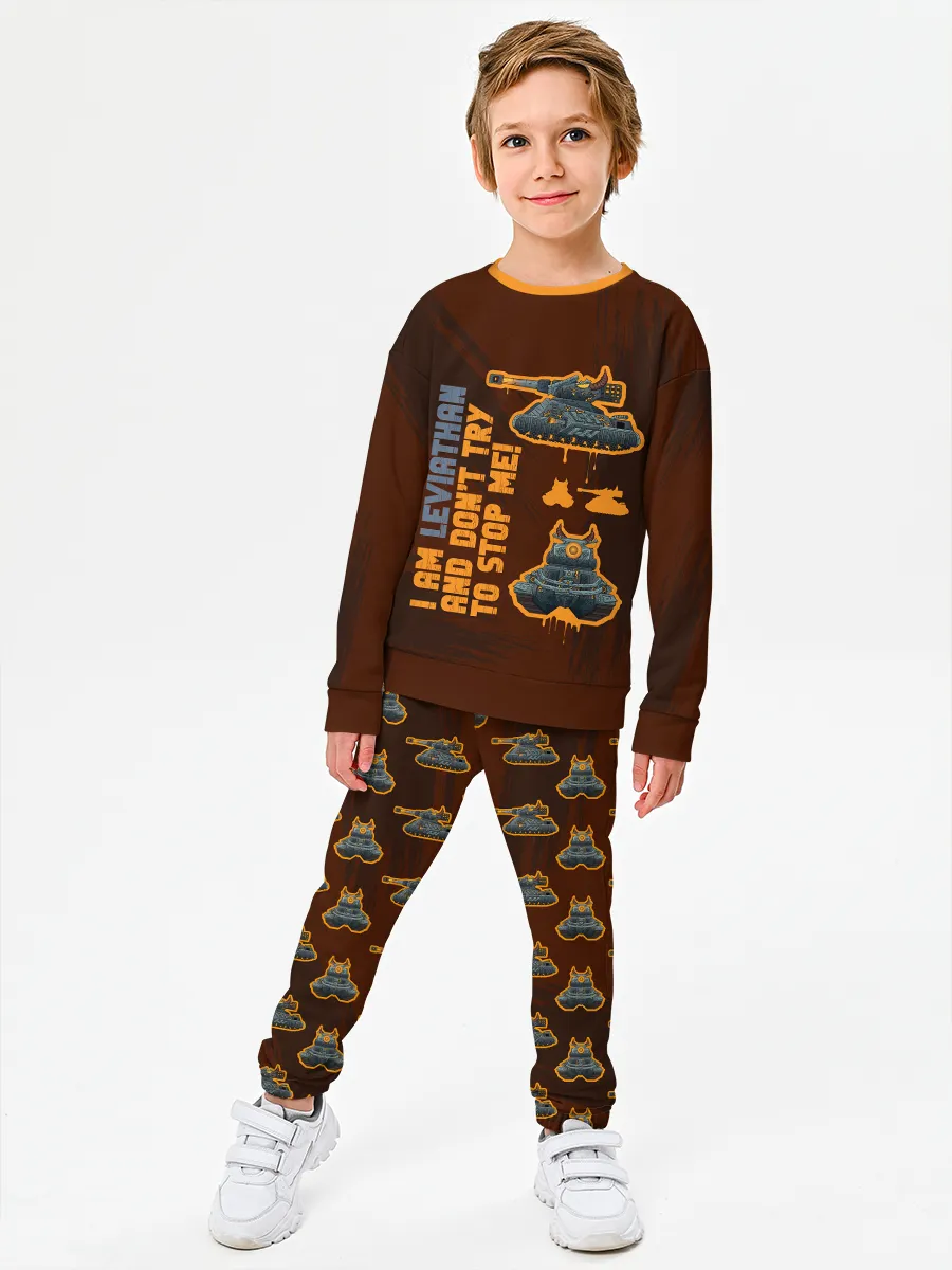 Детский костюм свитшот+штаны / Геранд Brown