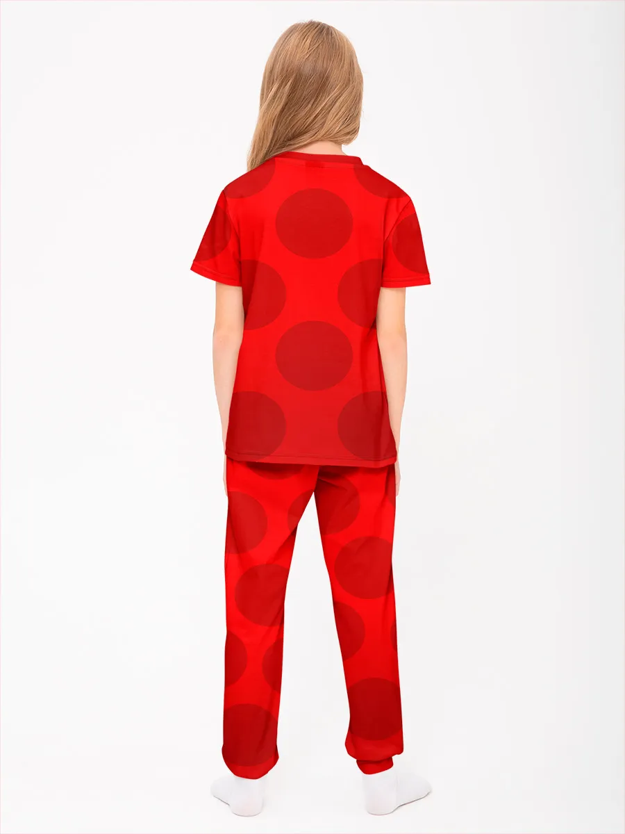 Детская пижама с брюками хлопок / Леди Баг RedBig