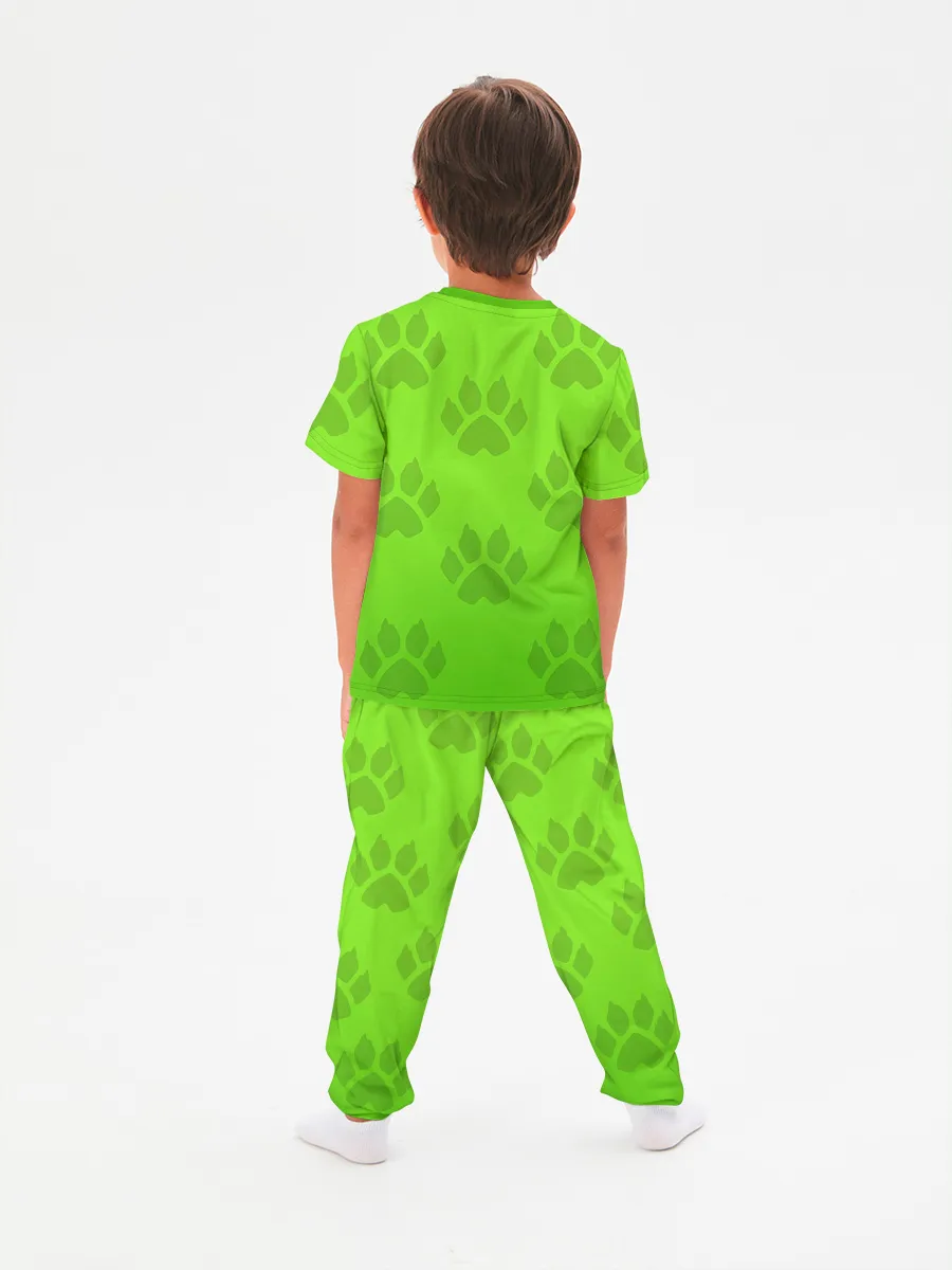 Детская пижама с брюками хлопок / Супер кот