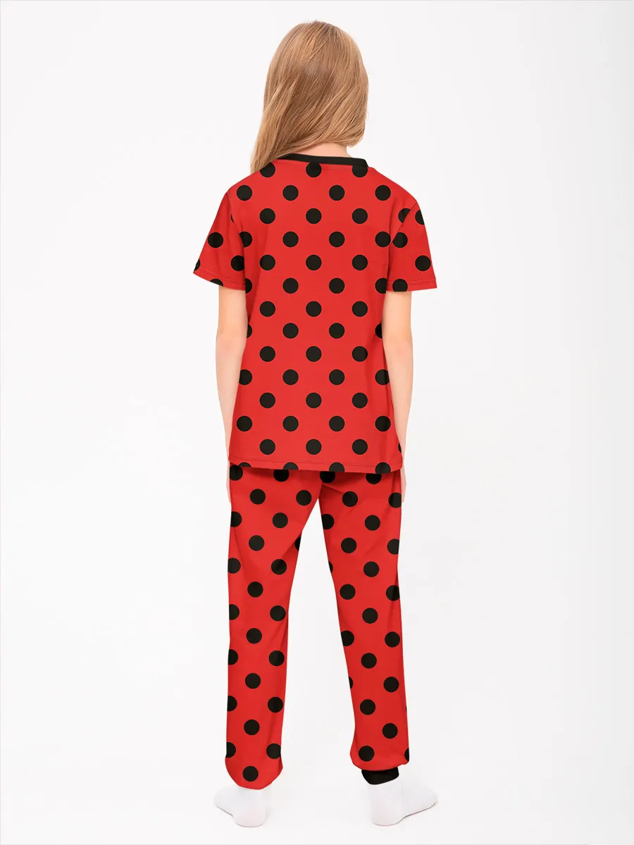 Детская пижама с брюками хлопок / Леди Баг и Тикки