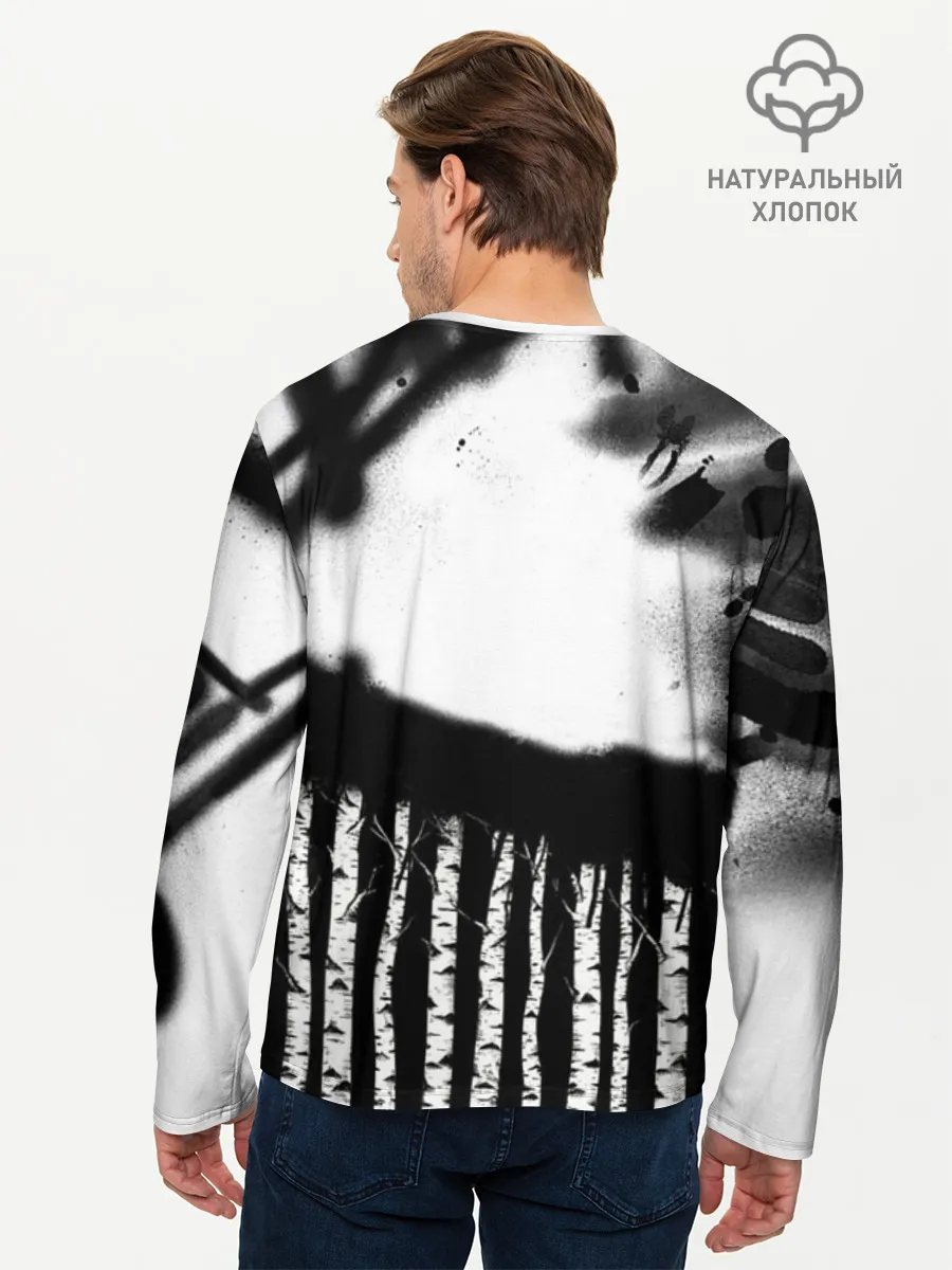 Мужской лонгслив хлопок / Русское граффити