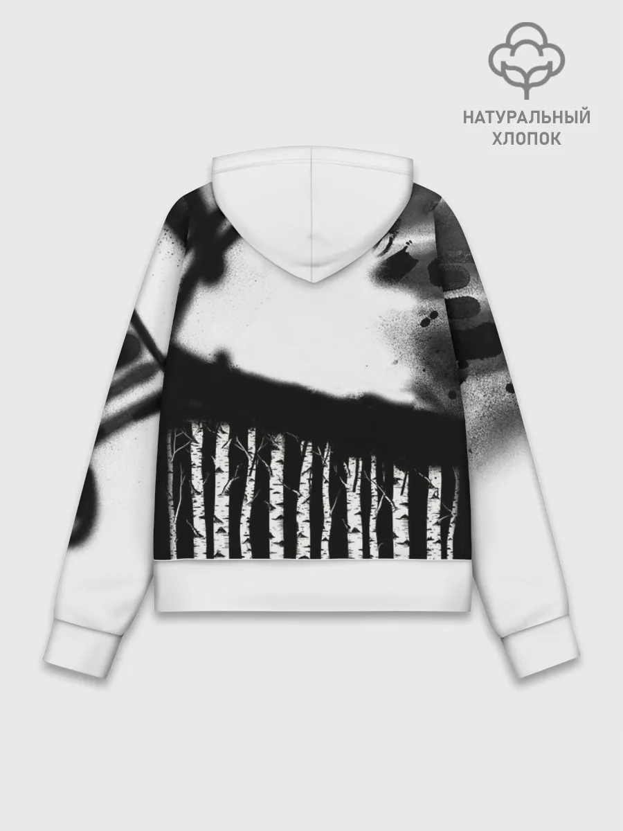 Худи женский база хлопок / Русское граффити