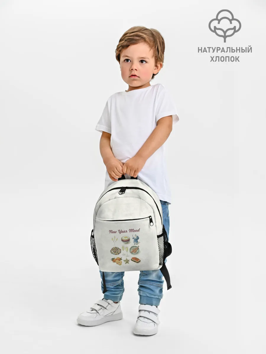 Рюкзак детский джинсовый / Новогодний советский коллаж