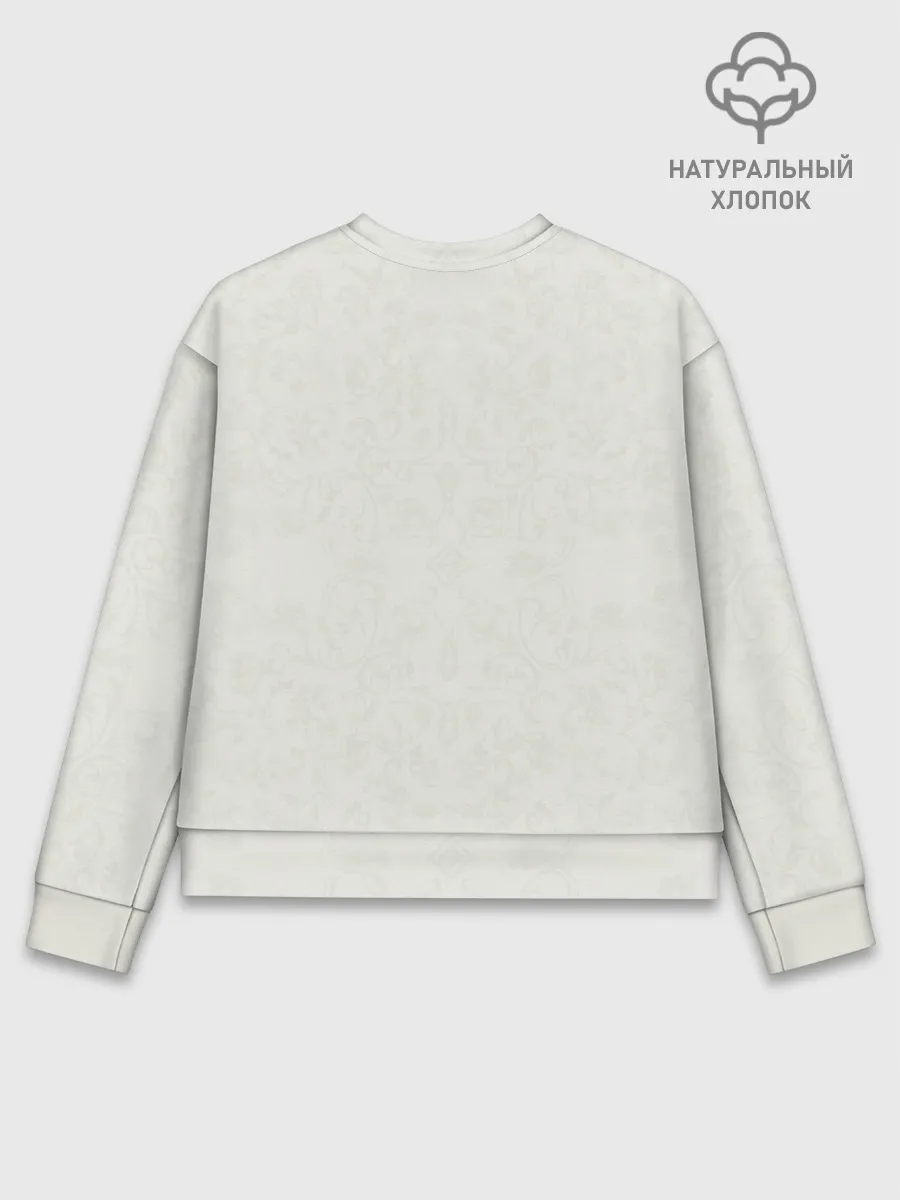 Женский свитшот базовый хлопок / Новогодний советский коллаж