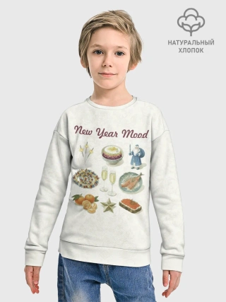 Детский свитшот хлопок / Новогодний советский коллаж