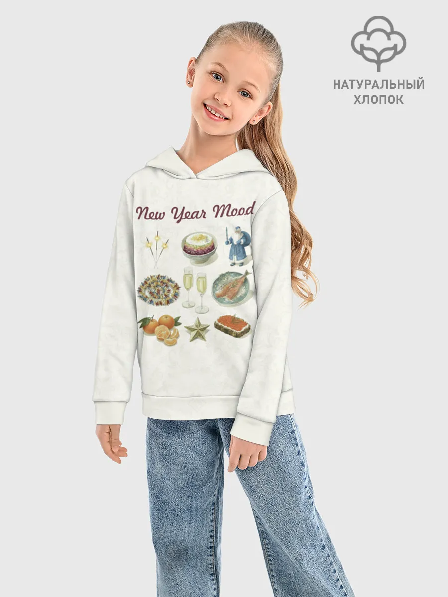 Детское худи хлопок / Новогодний советский коллаж