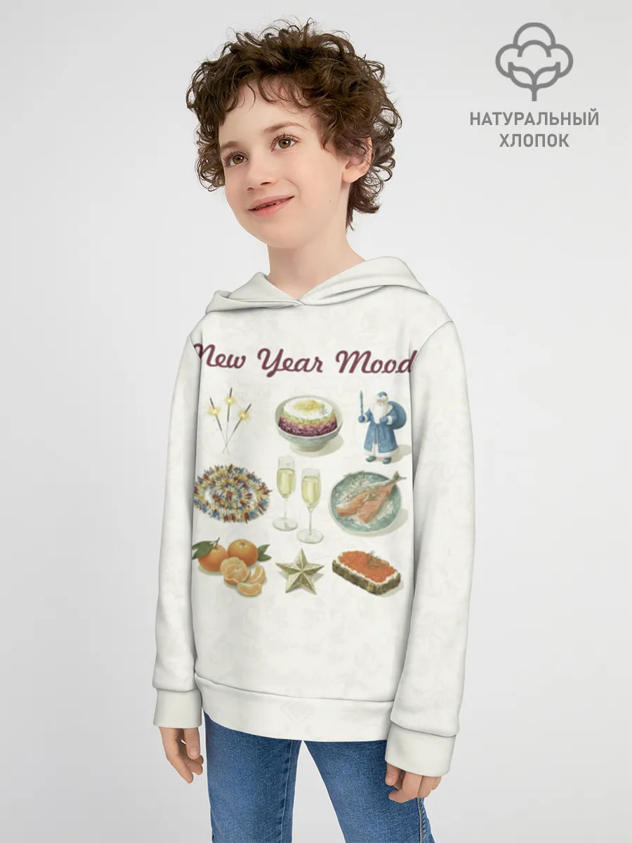 Детское худи хлопок / Новогодний советский коллаж