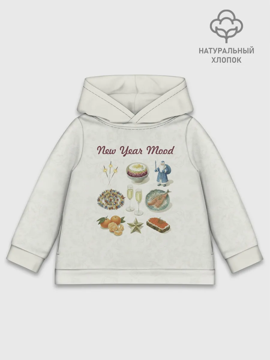 Детское худи хлопок / Новогодний советский коллаж