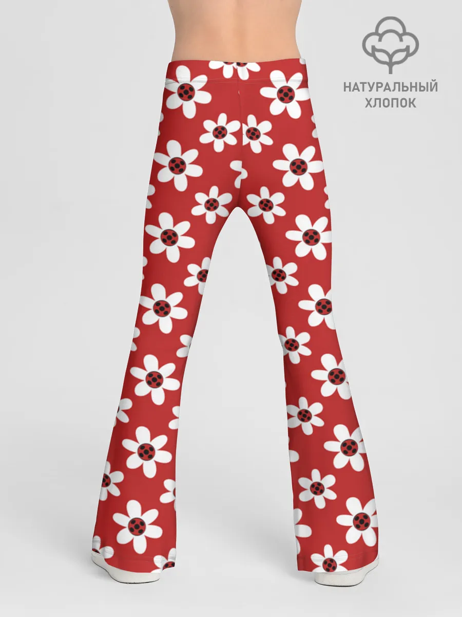 Леггинсы-клеш для девочек / Леди Баг Flower