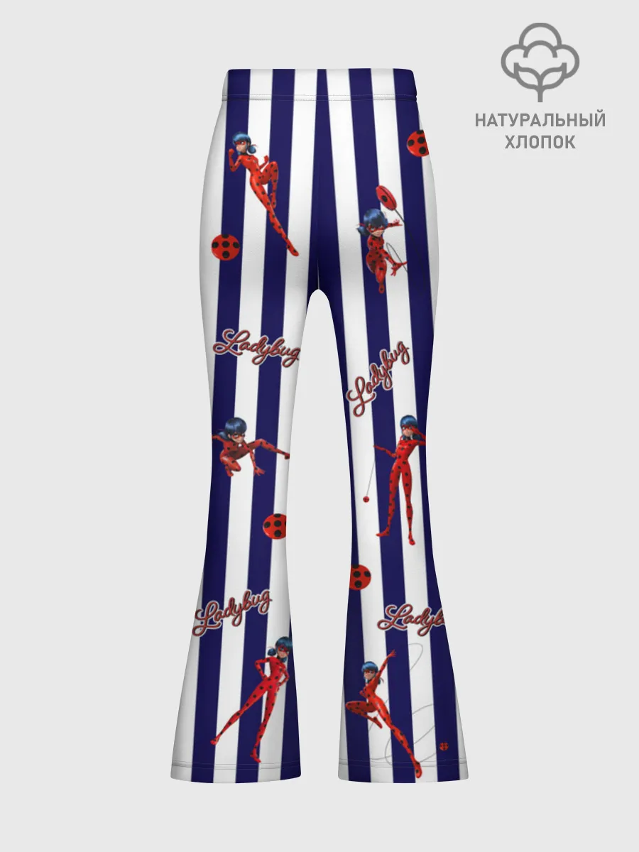 Леггинсы-клеш для девочек / Леди Баг StripsBlue