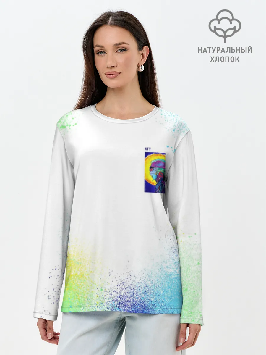 Лонгслив женский. Хлопок / 887_Spray