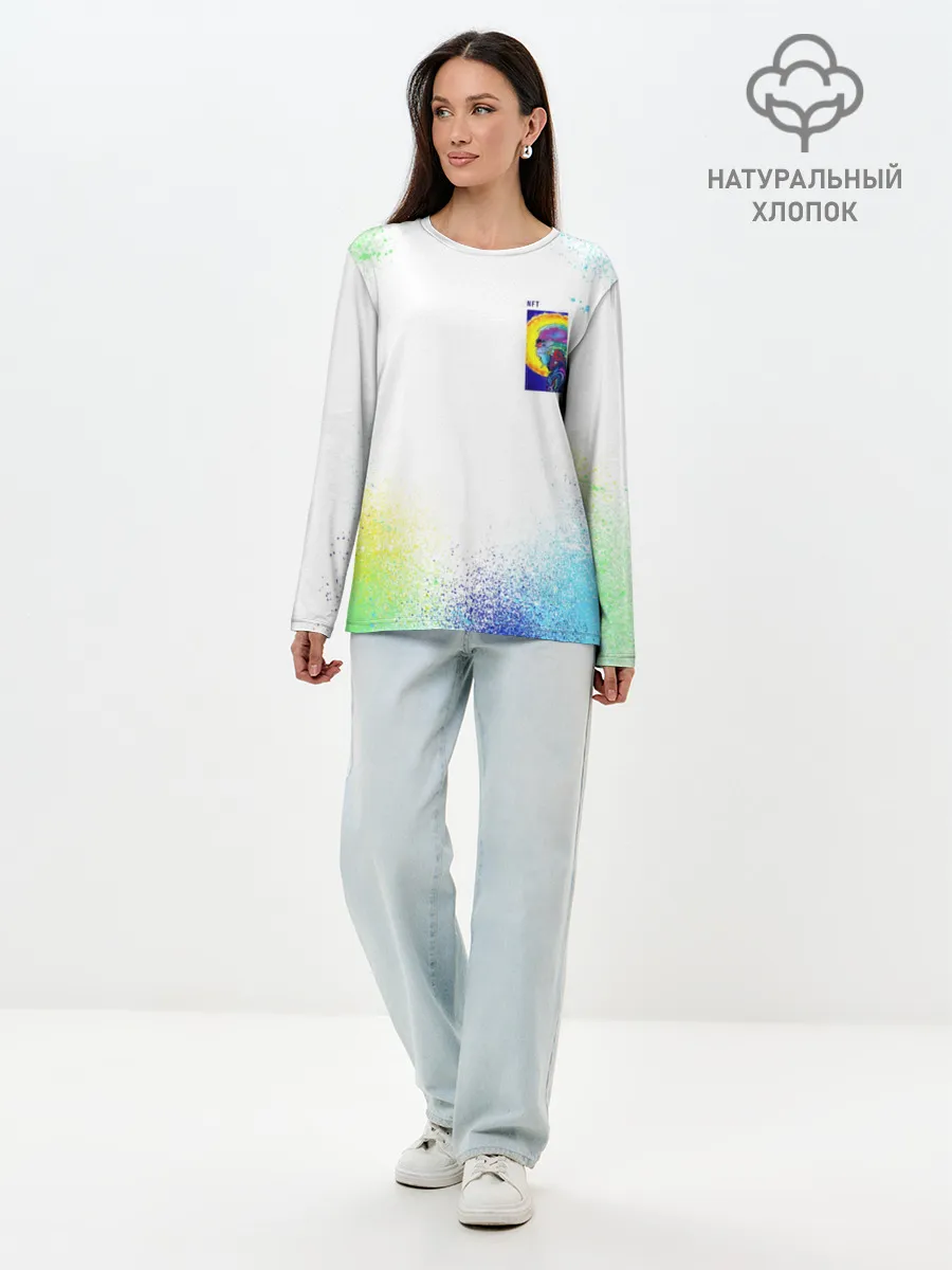 Лонгслив женский. Хлопок / 887_Spray