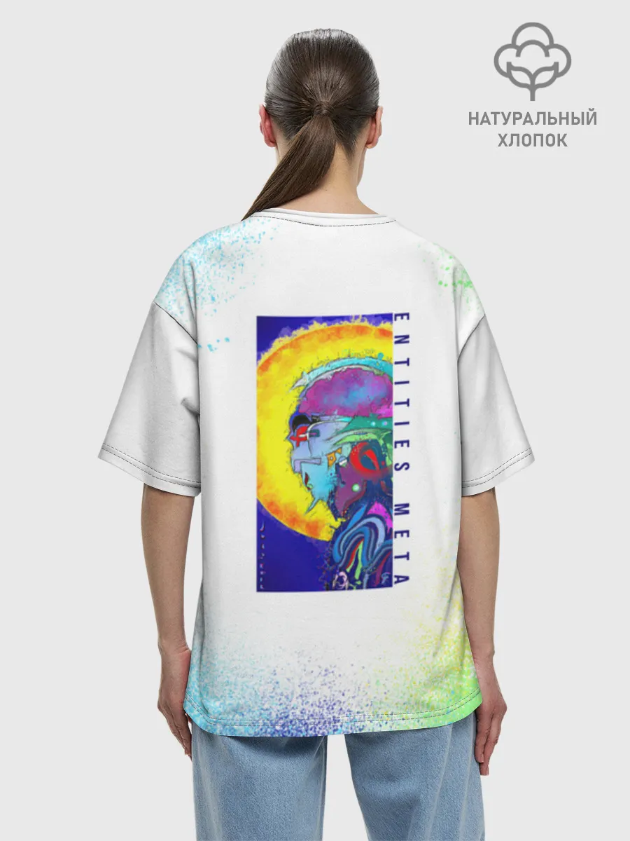 Женская футболка оверсайз хлопок / 887_Spray