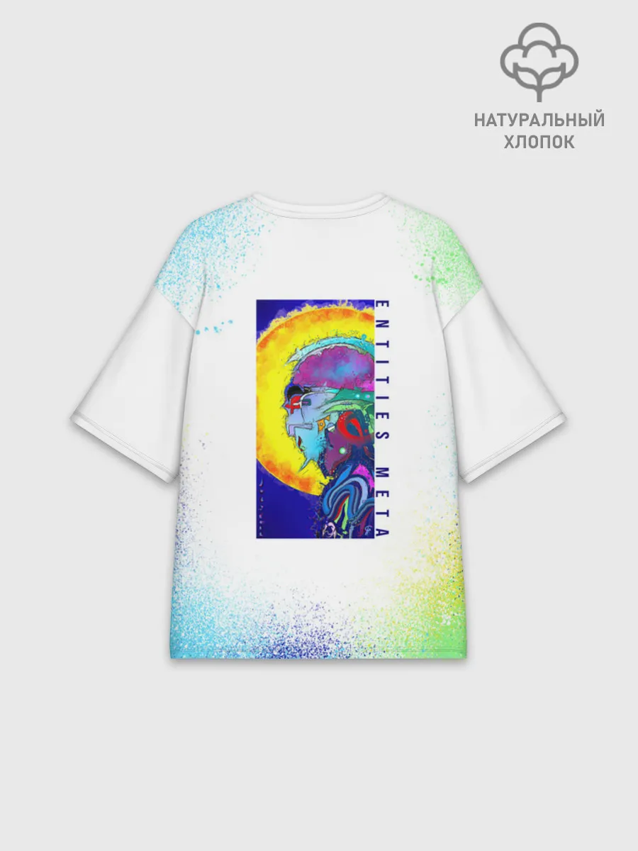 Женская футболка оверсайз хлопок / 887_Spray