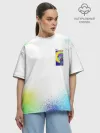 Женская футболка оверсайз хлопок / 887_Spray