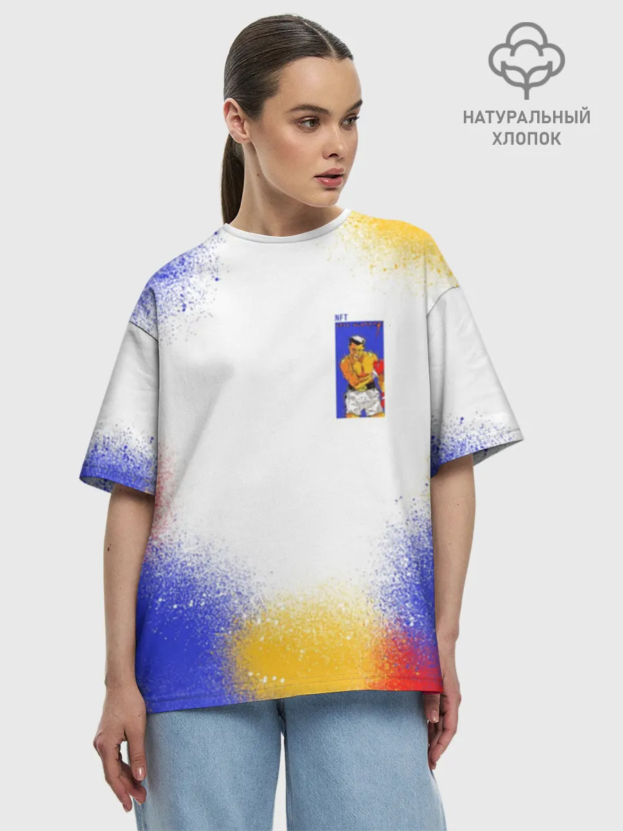 Футболка женская оверсайз премиум / BoxingSpray