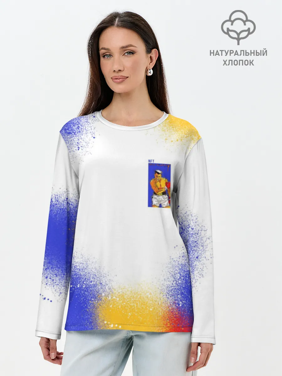 Лонгслив женский. Хлопок / BoxingSpray