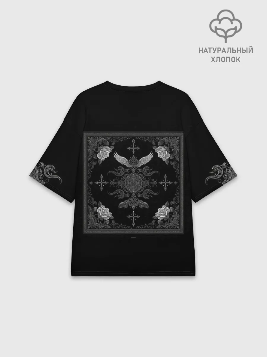 Футболка женская оверсайз премиум / GothicBlack