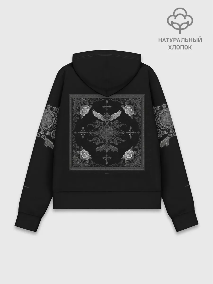 Худи женский база хлопок / GothicBlack